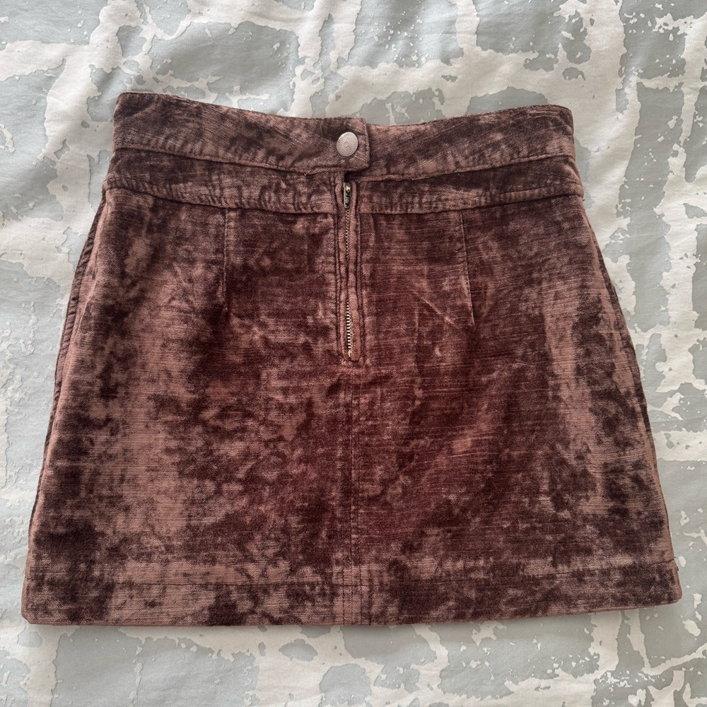 Free People Velvet Mini Skirt NWT